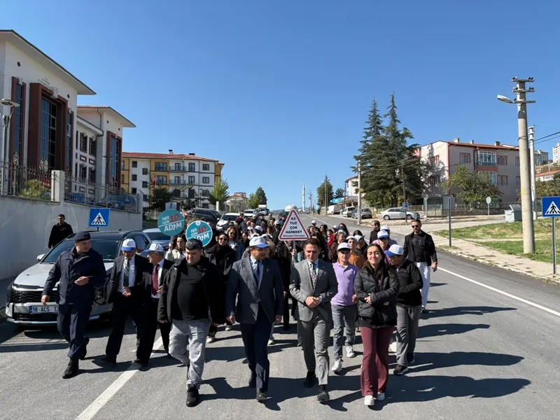 Korgun'da Dünya Yürüyüş Günü kapsamında yürüyüş etkinliği düzenlendi