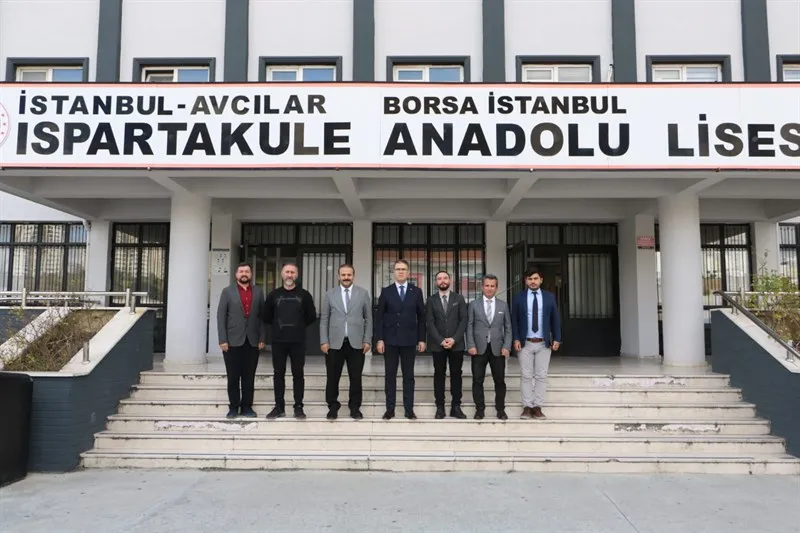 Kaymakam Burhan’dan Borsa İstanbul Ispartakule Anadolu Lisesine ziyaret