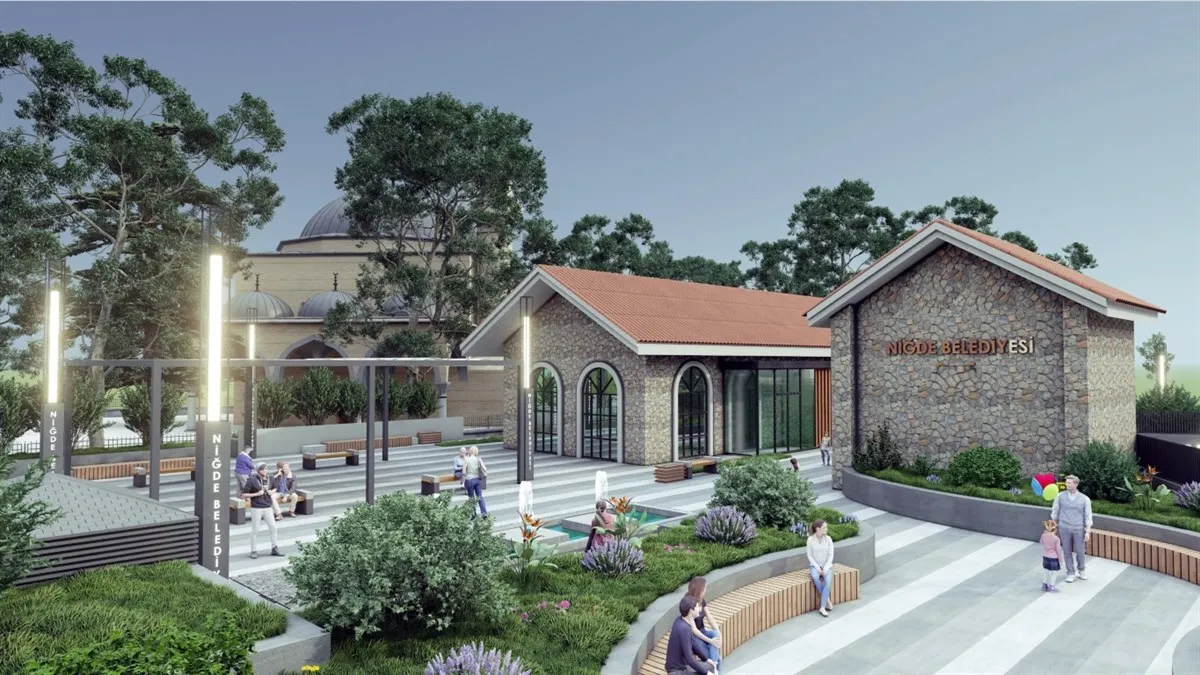 Dışarı Cami Otoparkı ve peyzaj Projesi'nin temeli atılıyor