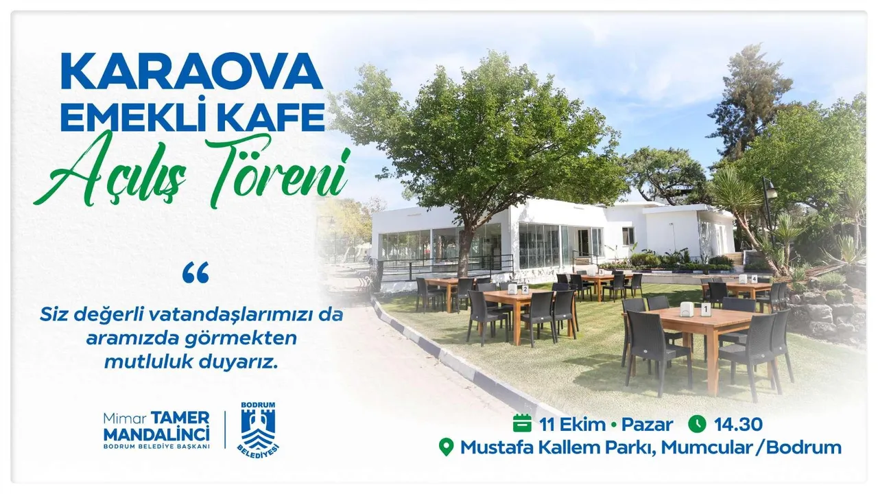 Karaova Emekli Kafe Bu Pazar Günü hizmete açılıyor