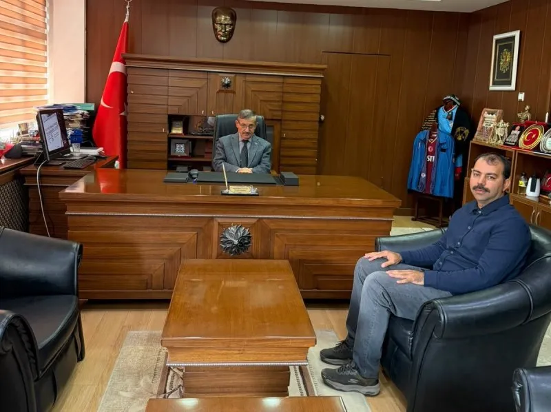 Elmadağ’a yeni atanan ASKİ Müdürü Gürbüz’den Elmadağ Kaymakamına ziyaret