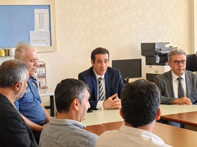 Bozyazı Kaymakamı Anadolu Lisesi'ne okul güvenliği denetiminde bulundu