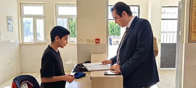 Bozyazı Kaymakamı Anadolu Lisesi'ne okul güvenliği denetiminde bulundu