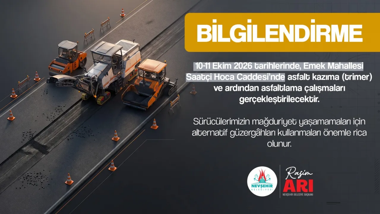 Nevşehir Saatçi Hoca Caddesi 2 gün trafiğe kapatıldı