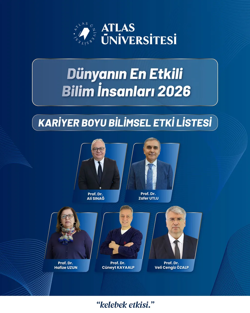 Atlas Üniversitesi’nden 8 akademisyen dünya genelinde ilk yüzde 2’lik dilimde
