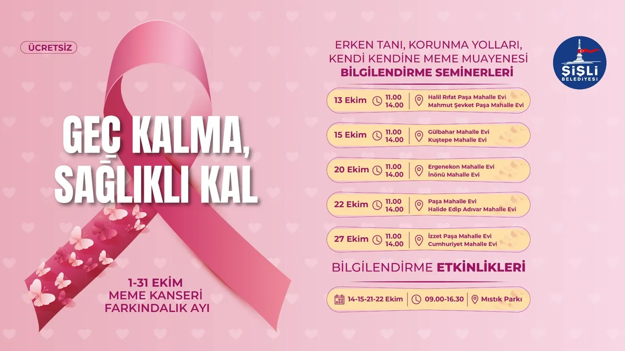 Şişli Belediyesi’nden Meme Kanseri Farkındalık Ayı’na özel etkinlikler