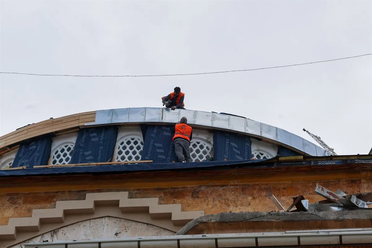 Paşa Camii'nde restorasyon çalışmaları sürüyor