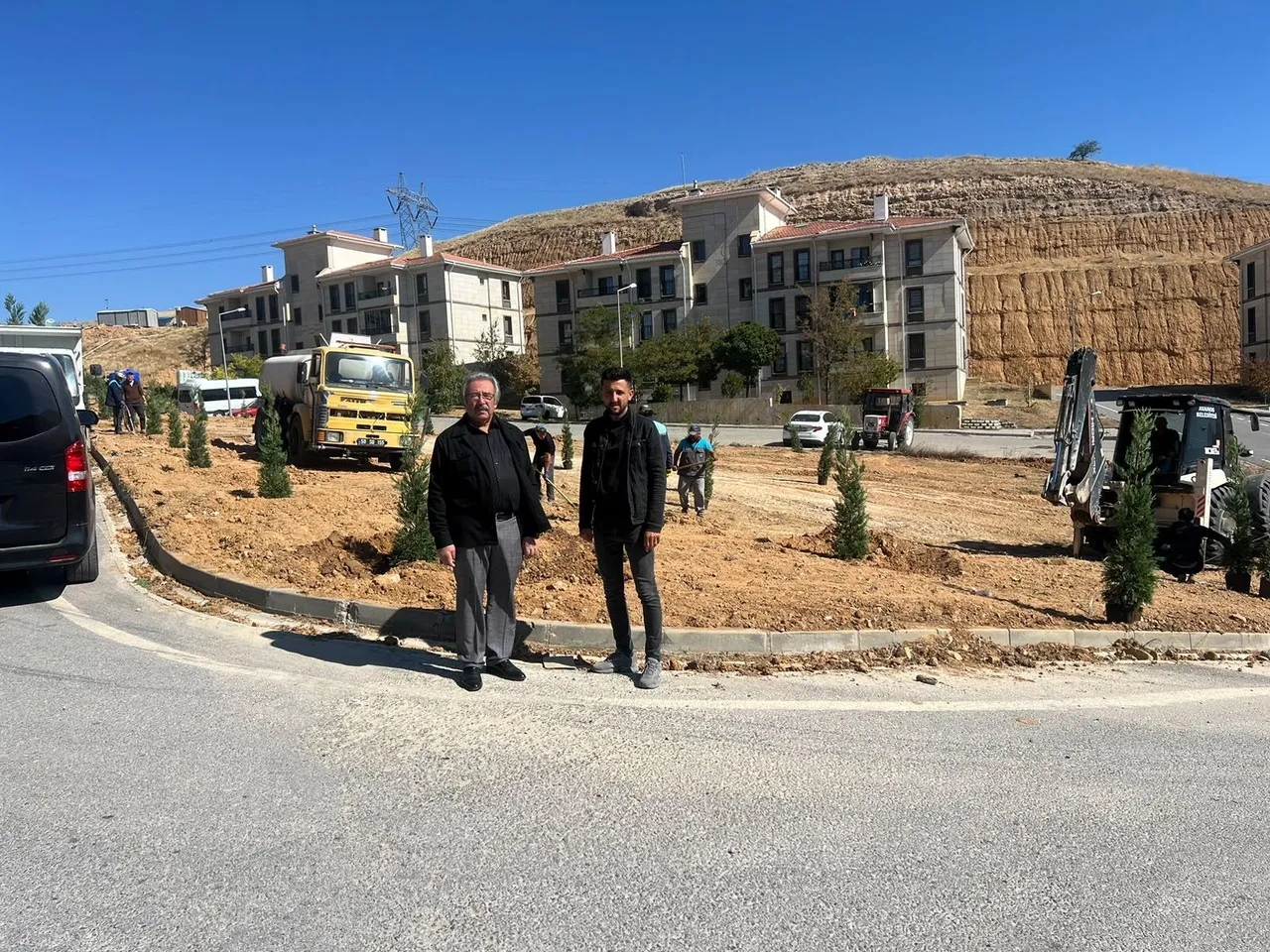 Avanos TOKİ bölgesindeki ağaçlandırma çalışmaları