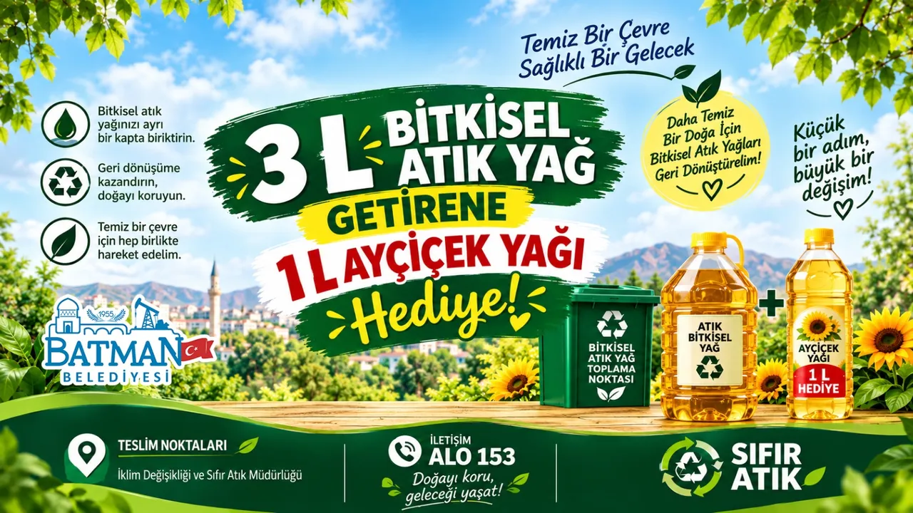 Atık yağını getir, ayçiçek yağını götür