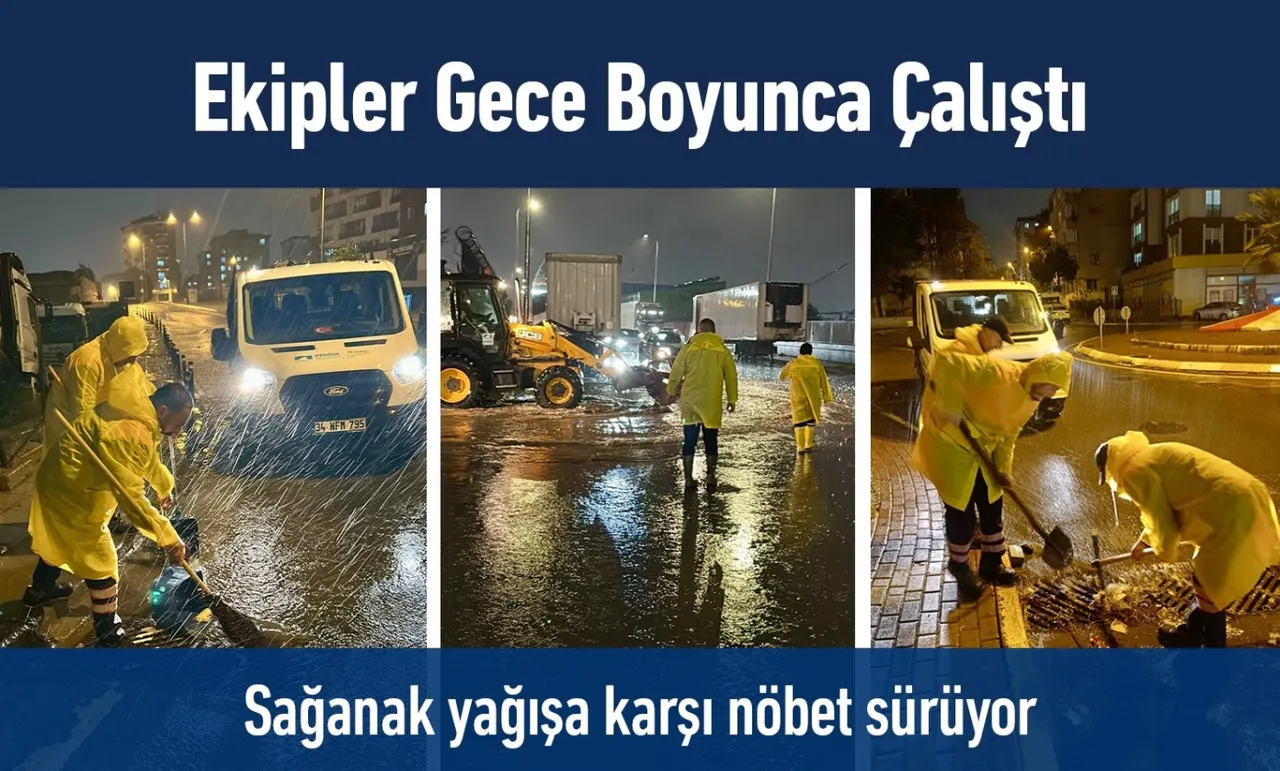 Sağanak yağışa karşı nöbet sürüyor