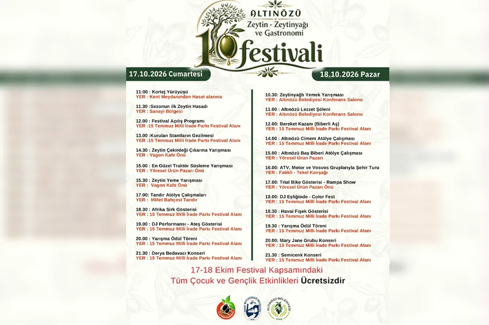 Altınözü Zeytin ve Zeytinyağı Festivali için geri sayım başladı