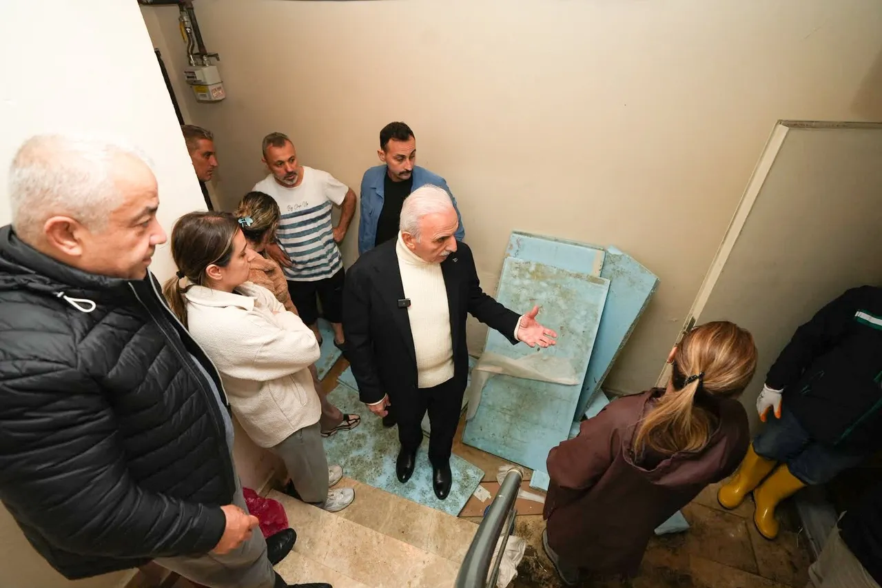 Başkan Yıldırım, yağıştan etkilenen mahallelerde incelemelerde bulundu