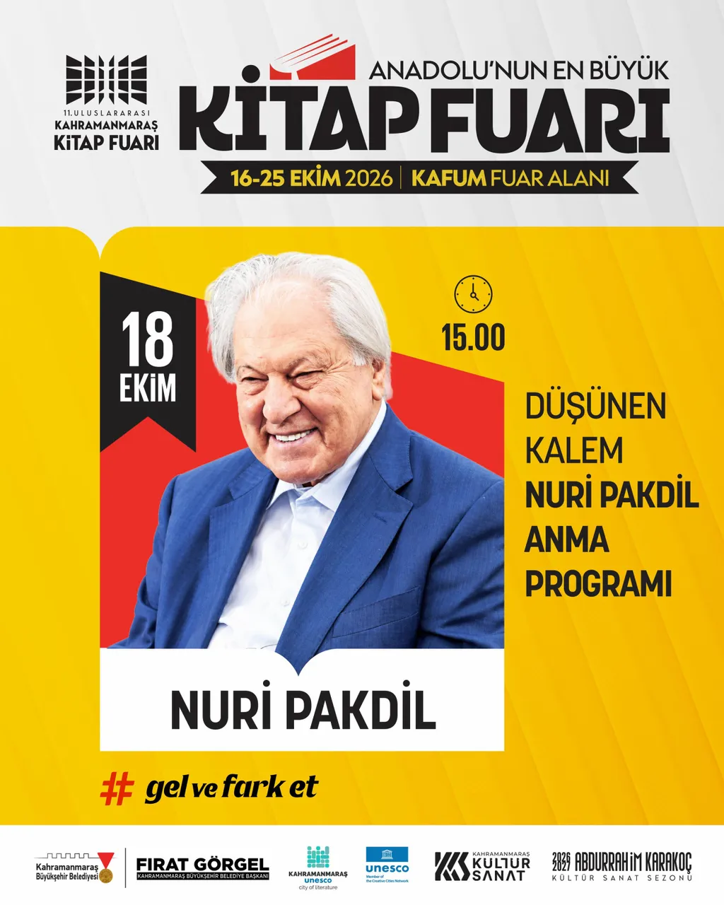 Anadolu’nun En Büyük Kitap Fuarı’nda Pazar Günü de edebiyat şöleni yaşanacak