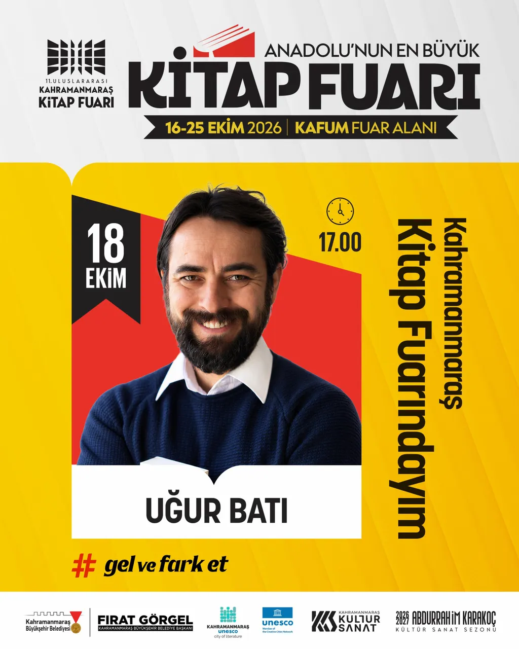 Anadolu’nun En Büyük Kitap Fuarı’nda Pazar Günü de edebiyat şöleni yaşanacak