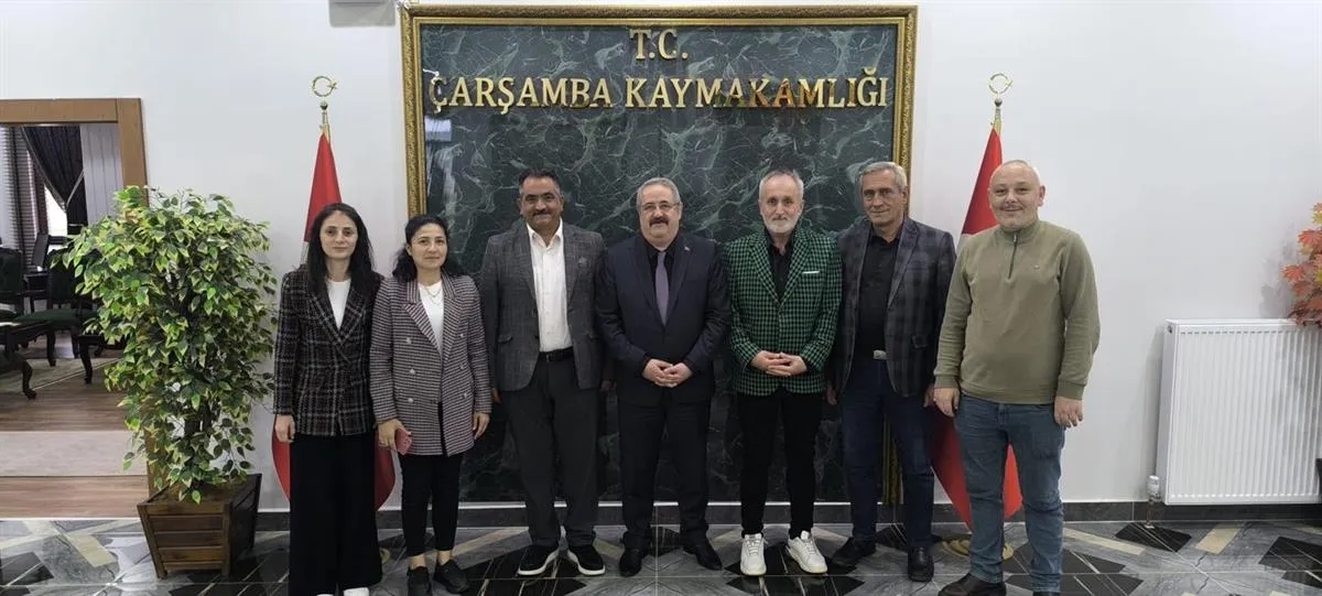 Yeşilırmak Gazeteciler Cemiyeti, Çarşamba Kaymakamı Sağlam’ı ziyaret etti