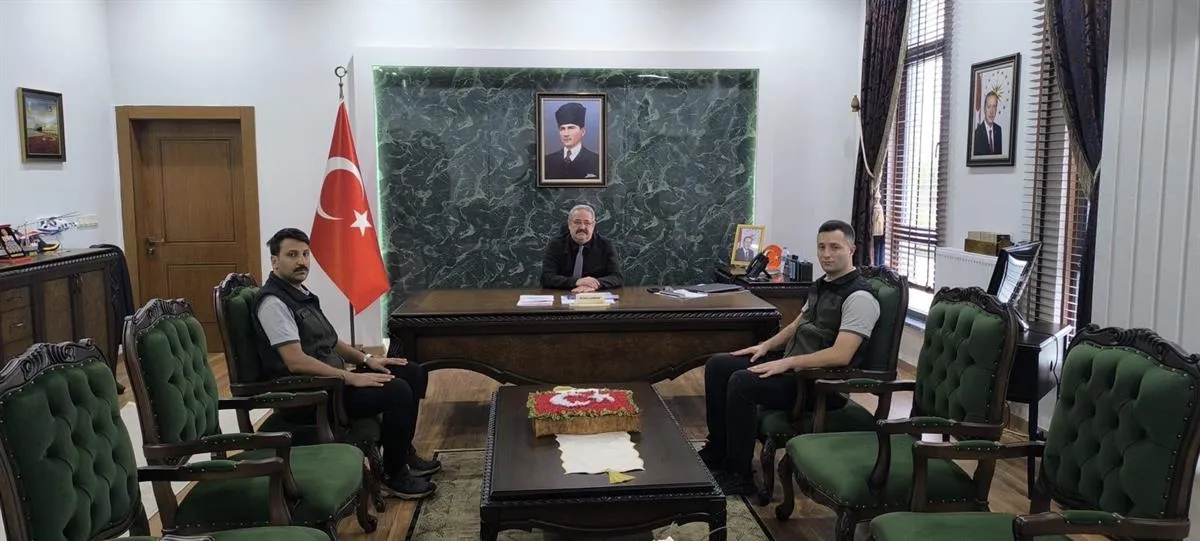 Yeni Atanan Orman İşletme Şefi, Kaymakam Sağlam’ı ziyaret etti
