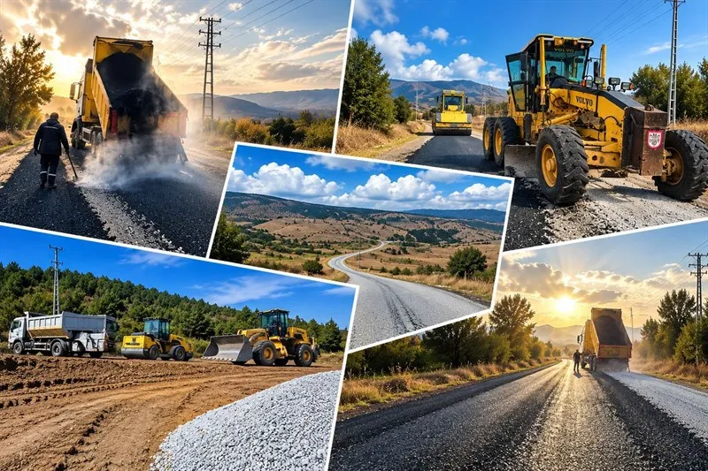 Köylerde altyapı ve ulaşım çalışmalar devam ediyor