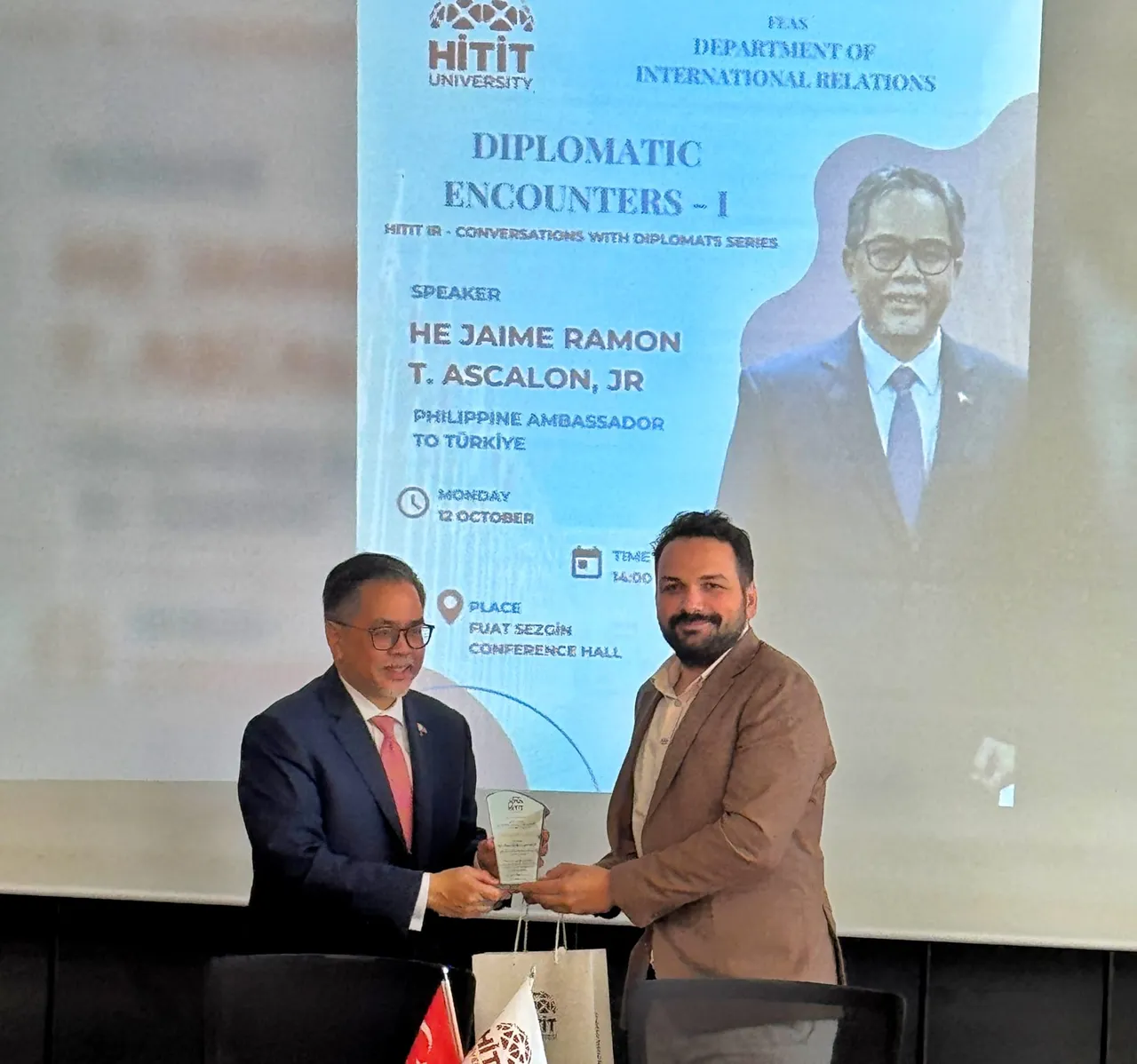 Filipinler Ankara Büyükelçisi Uluslararası İlişkiler Bölümü öğrencileriyle buluştu