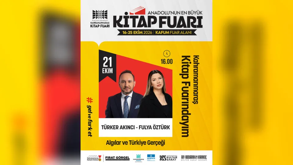 Fulya Öztürk ve Türker Akıncı Anadolu’nun En Büyük Kitap Fuarında konuşacak