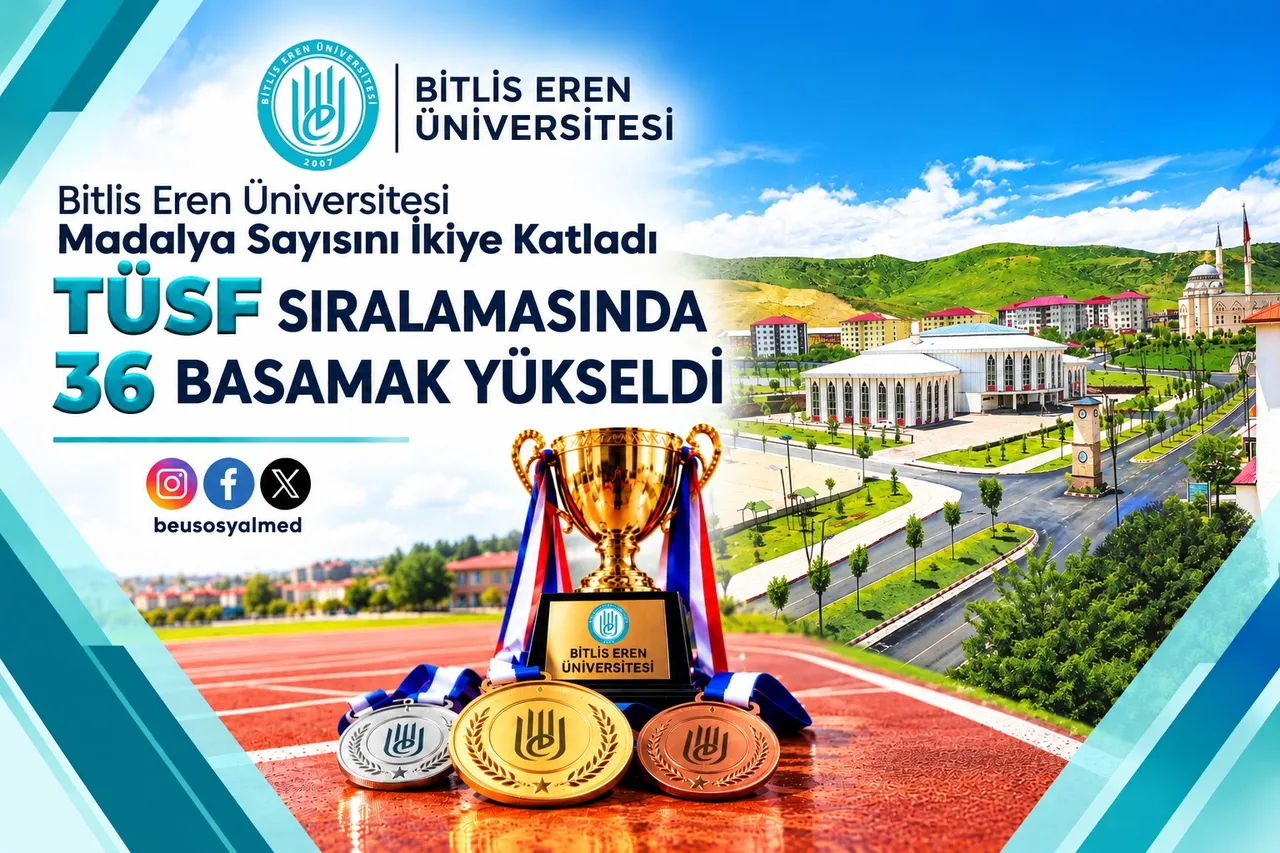 Bitlis Eren Üniversitesi madalya sayısını ikiye katladı: TÜSF sıralamasında 36 basamak yükseldi