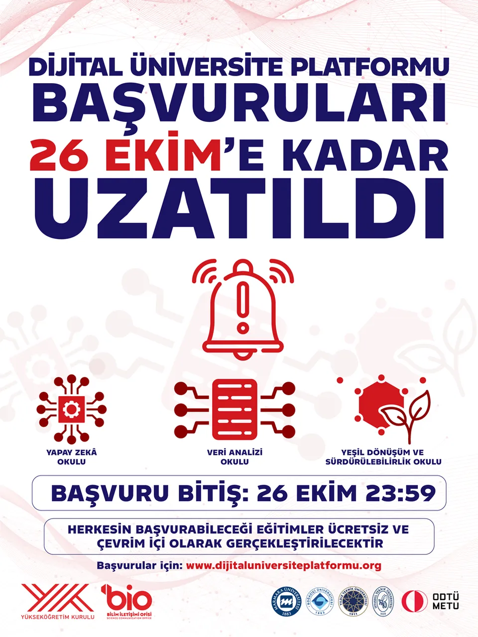 Dijital Üniversite Platformu için başvurular uzatıldı