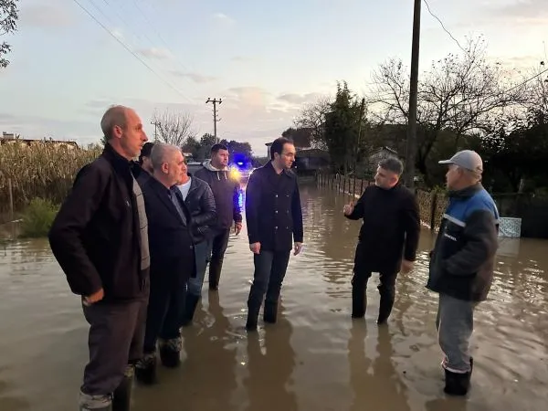 Akçakamış Mahallesi’nde taşkın sonrası inceleme