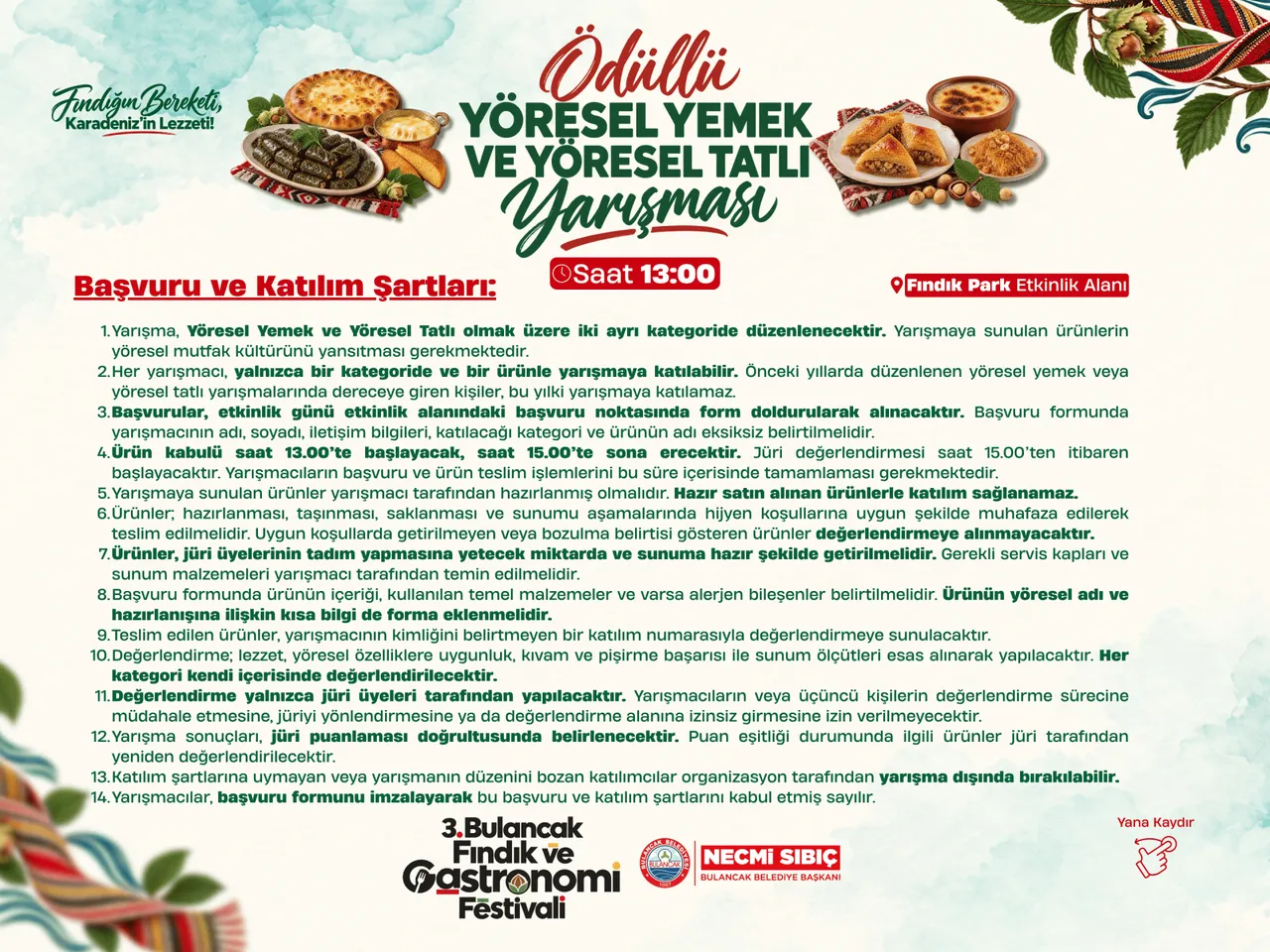 Bulancak’ta Cumhuriyet Coşkusu Fındık ve Gastronomi Festivali ile taçlanacak