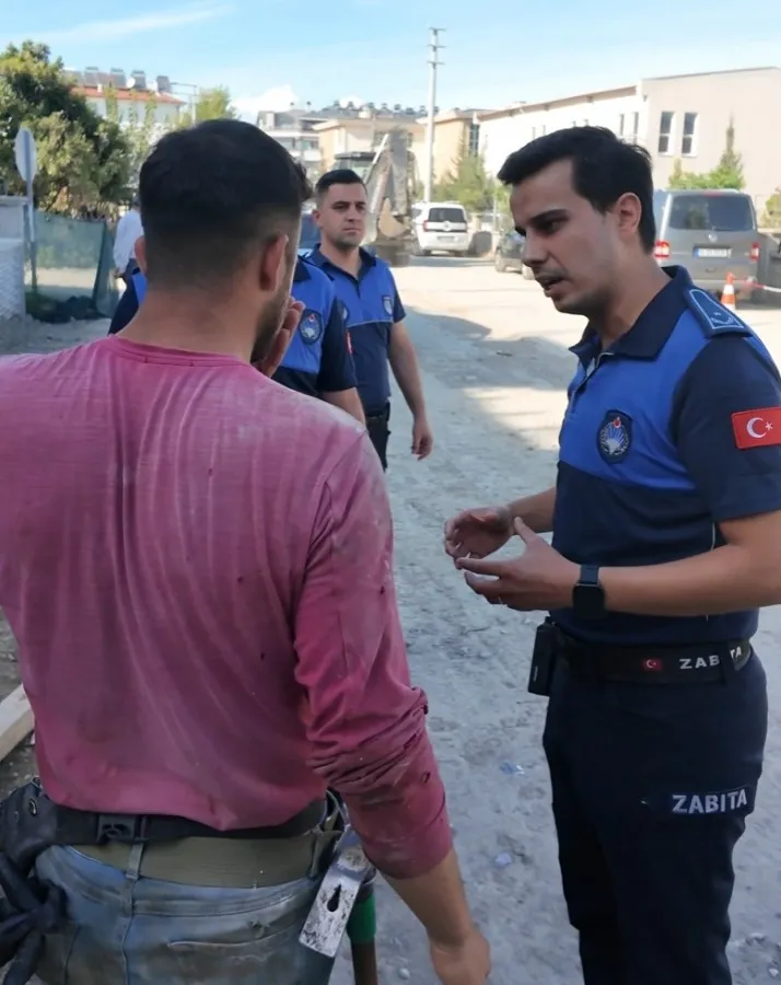 Dalaman Belediyesi’nden inşaat alanlarına zabıta denetimi