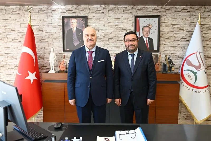 Kaymakam Yıldız’a İl Müftüsü Eviş’ten ziyaret
