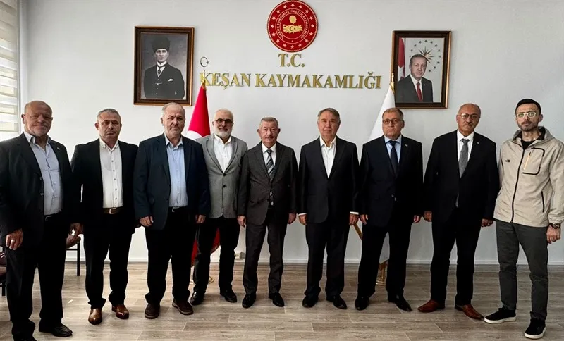 Edirne Eğitime Destek Platformu Heyeti, Keşan Kaymakamlığını ziyaret etti