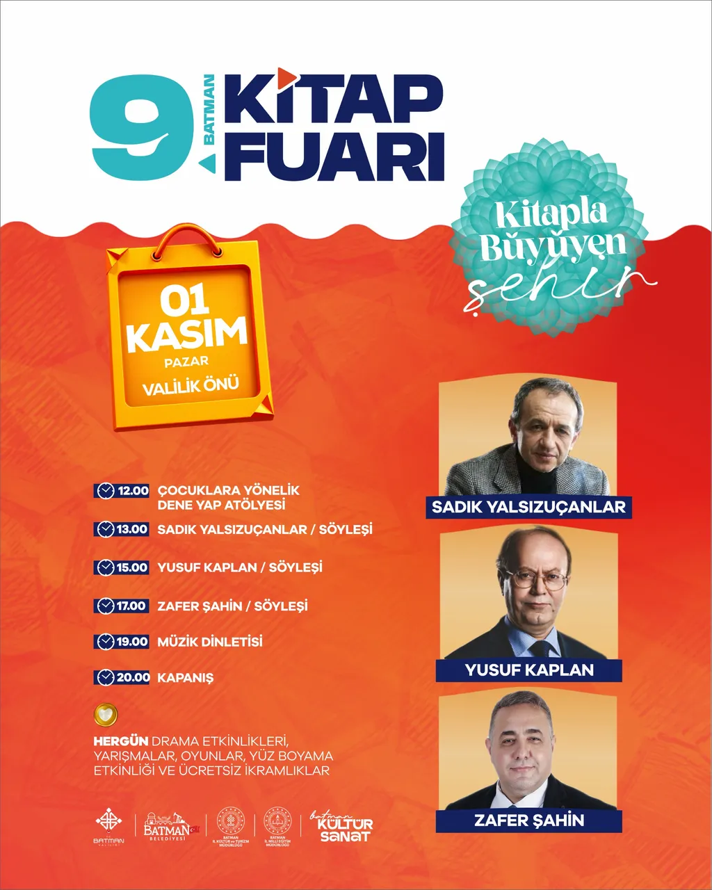 Batman 9. Kitap Fuarı gün gün etkinlik takvimi