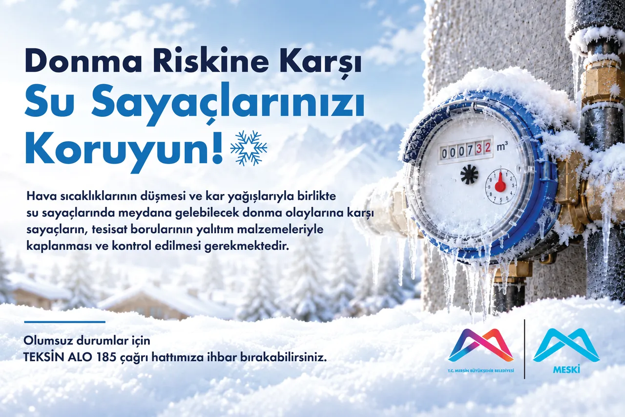 MESKİ, Su sayaçlarını donma riskine karşı koruma yöntemlerini sıraladı