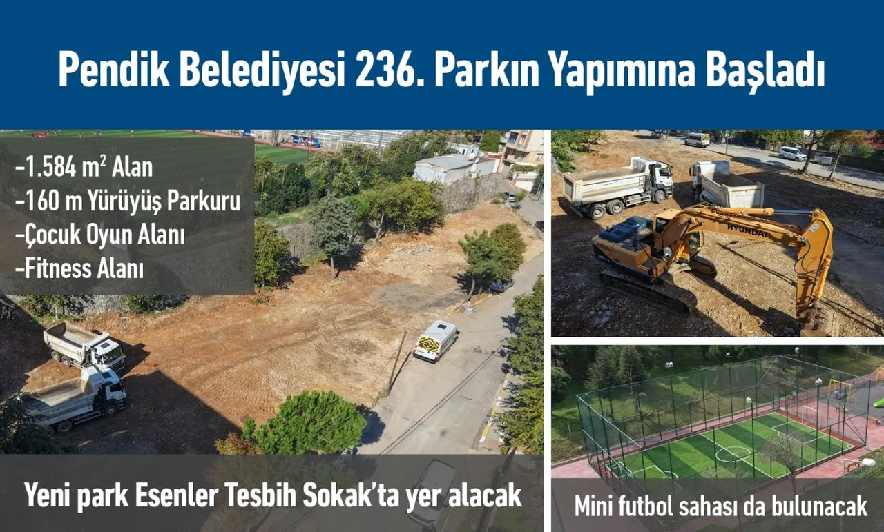 236. Parkın yapımına başlandı