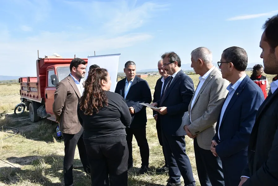 Salihli Jeotermal Sera OTB’de saha çalışmaları yerinde incelendi