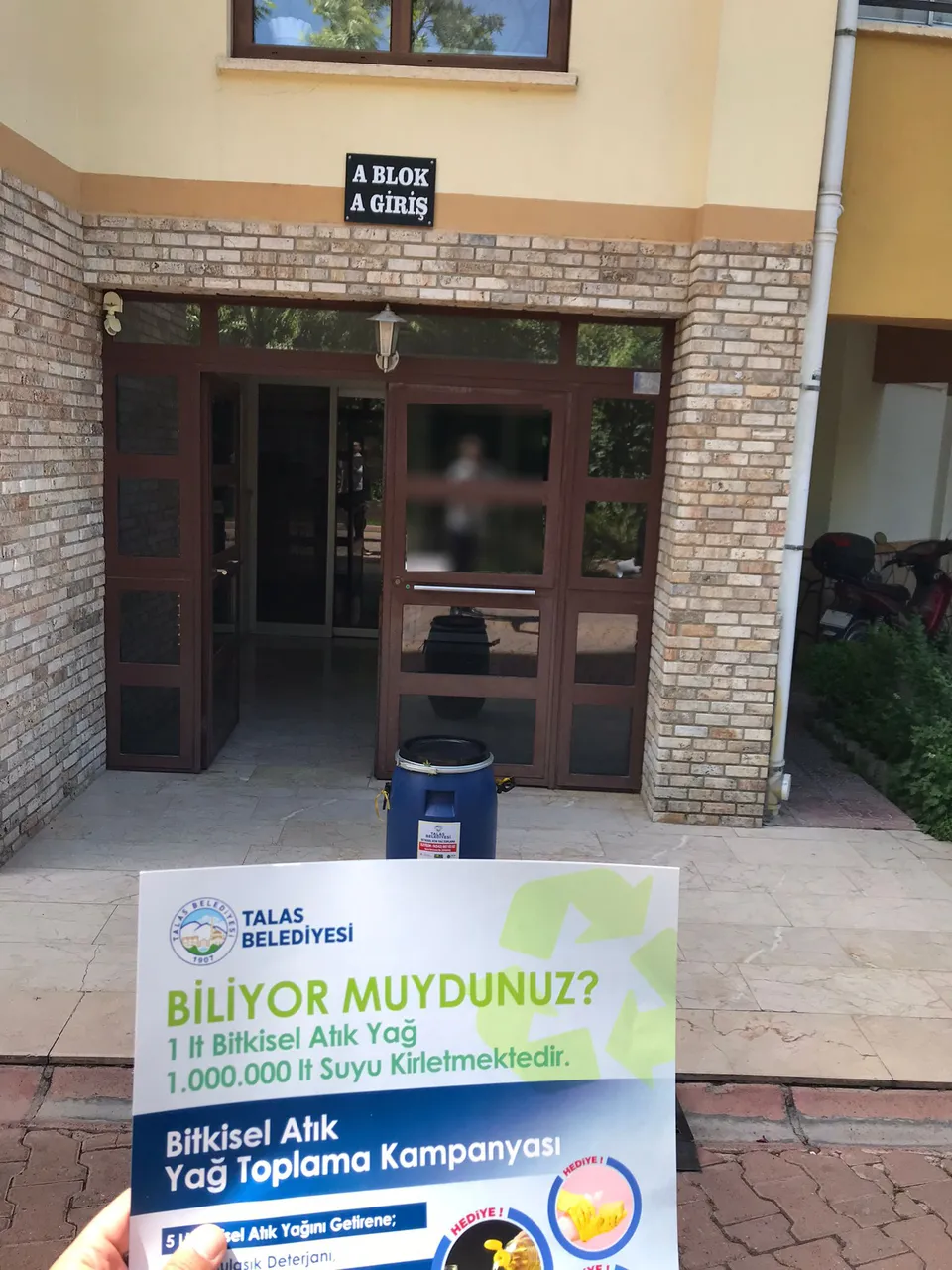 Talas'ta atık yağlar toplanıyor çevre korunuyor