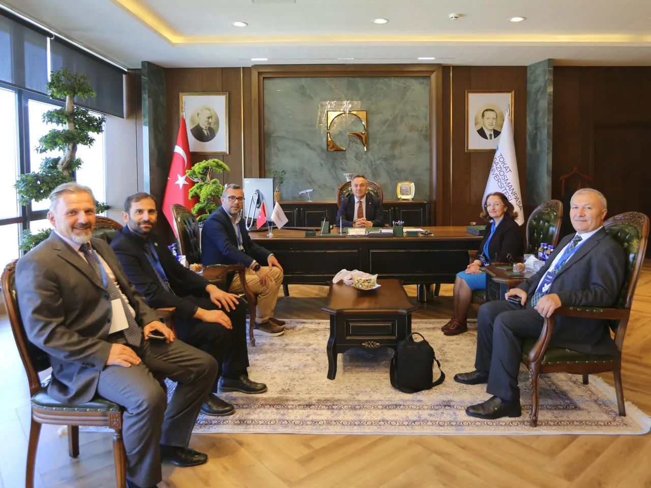 MEDEK Saha Değerlendirme Takım Başkanları, Tokat Gaziosmanpaşa Üniversitesi Rektörünü ziyaret etti