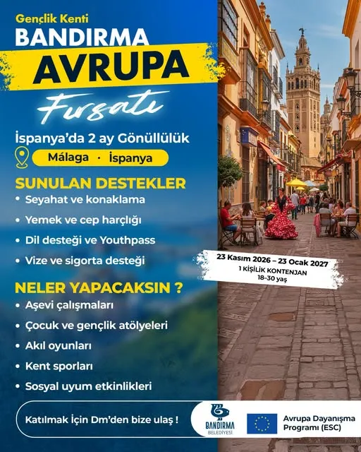 Gençlik Kenti Bandırma’dan Avrupa’ya uzanan yeni bir fırsat