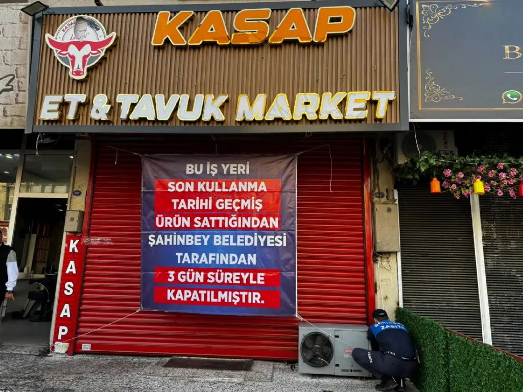 Şahinbey´de son kullanma tarihi geçmiş ciğer satan iş yerine 3 gün kapatma