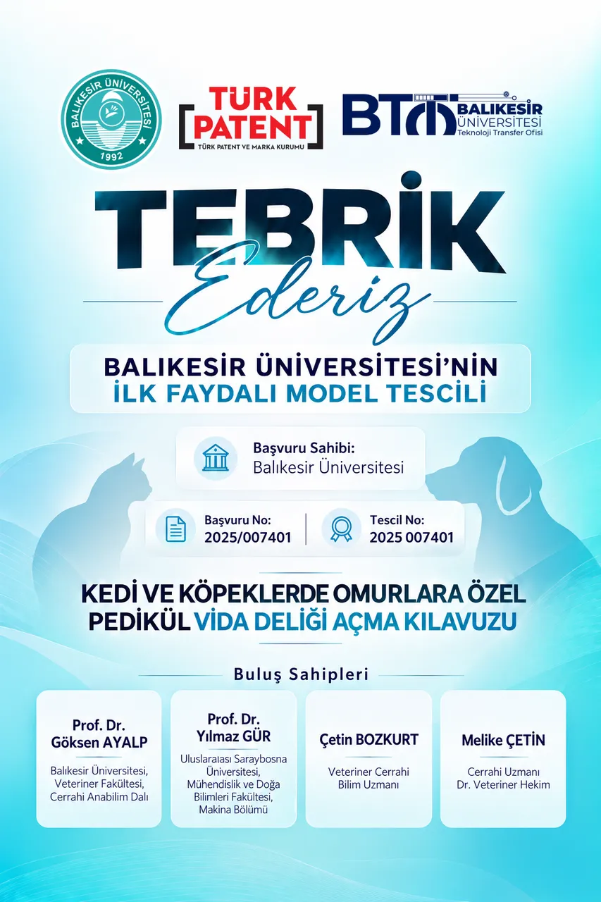 BAÜN’de bir ilk: İlk faydalı model tescili gerçekleşti