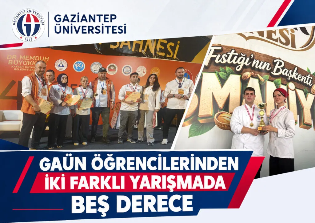 GAÜN öğrencilerinden iki farklı yarışmada beş derece