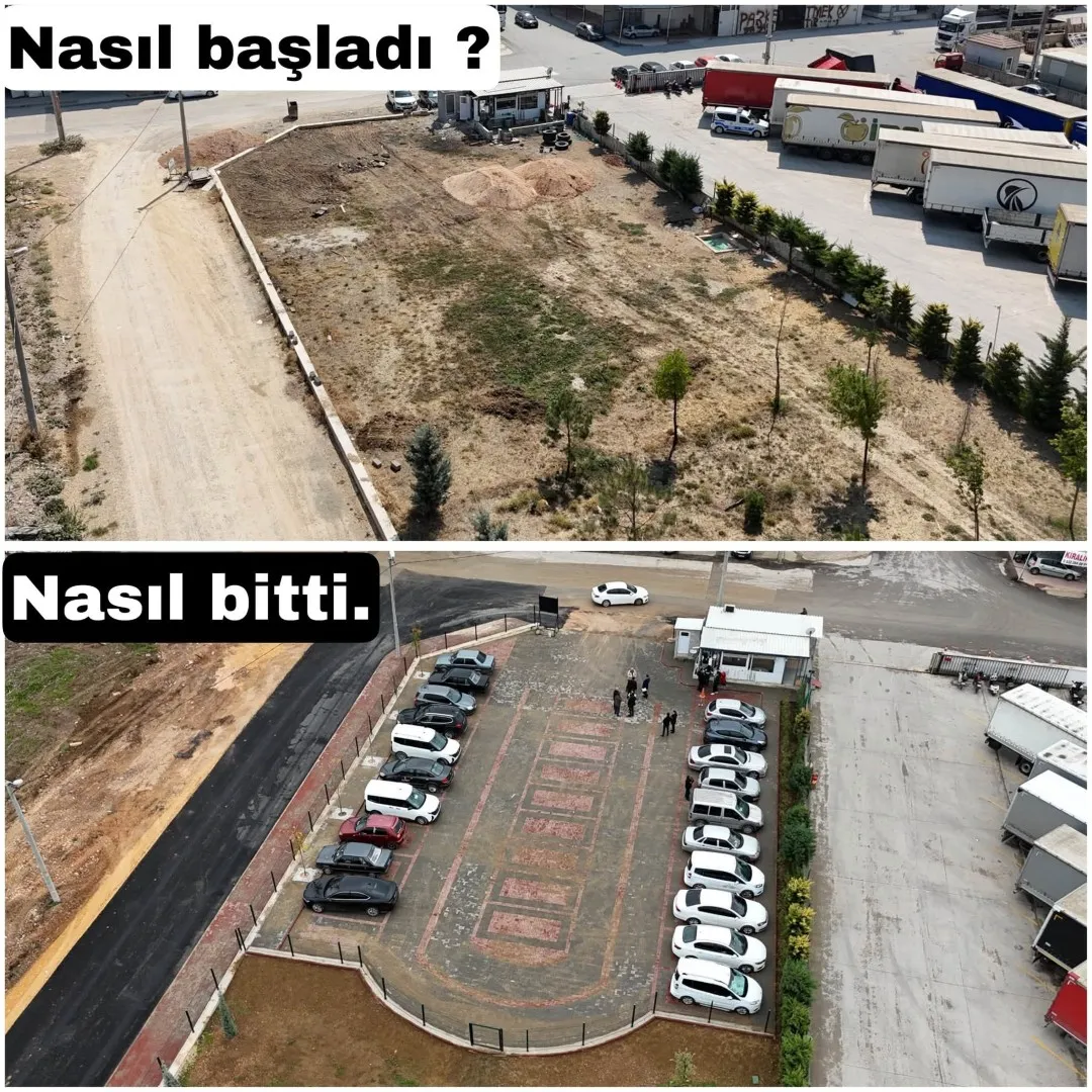 Cumhuriyet Mahallesinde 32 araçlık otopark uygulaması tamamlandı