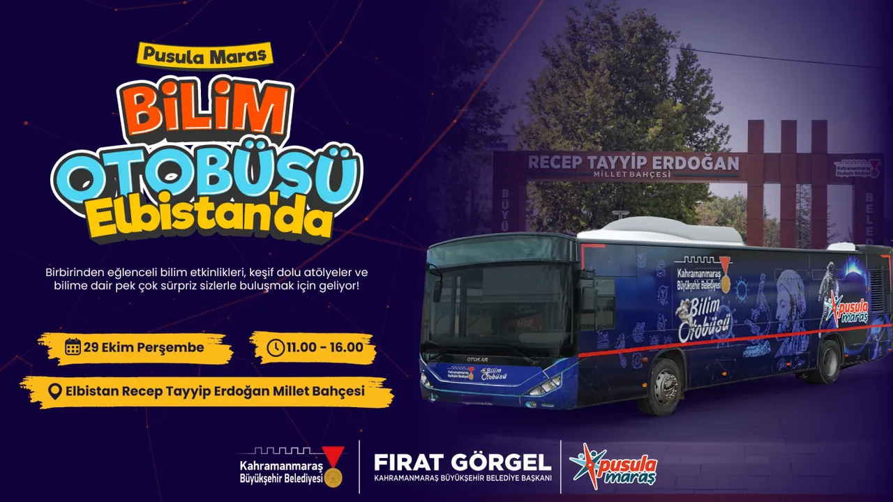 Büyükşehir’in bilim otobüsü Elbistan’da