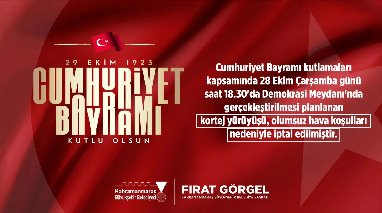 “Cumhuriyet Yürüyüşü” olumsuz hava koşulları nedeniyle iptal edildi