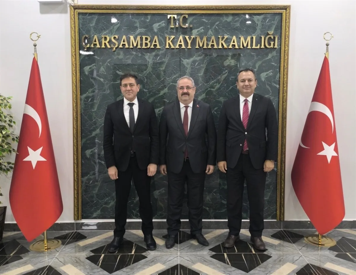 Millî Eğitim Bakanlığı Müfettişi Rıza Aydın, Kaymakam Sağlam’ı ziyaret etti