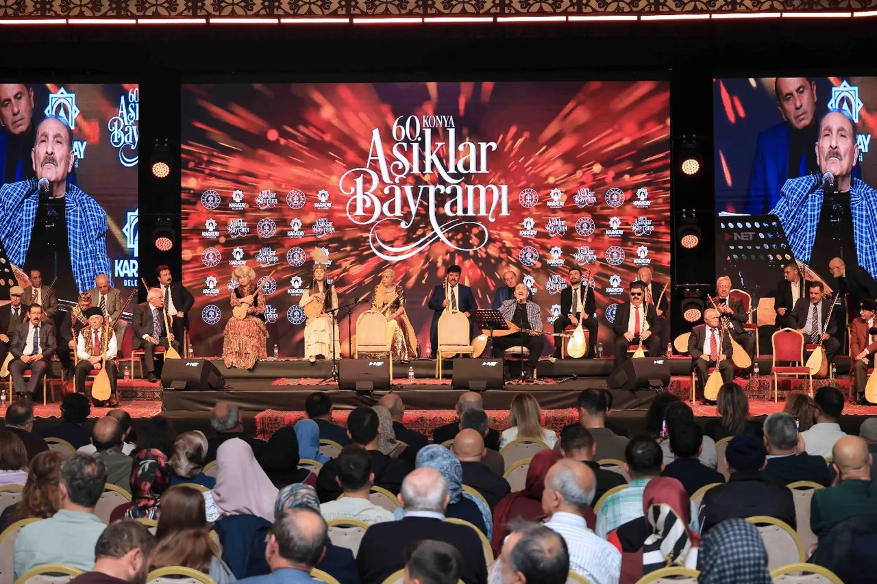 60. Konya Âşıklar Bayramı’nda Sazın ve sözün coşkusu yaşandı