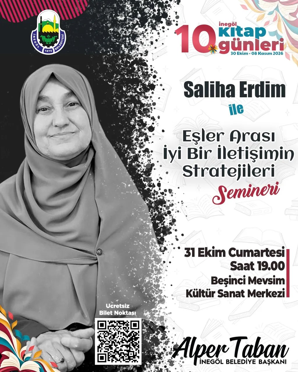 İnegöl kitap günlerinde yazar buluşmaları başlıyor