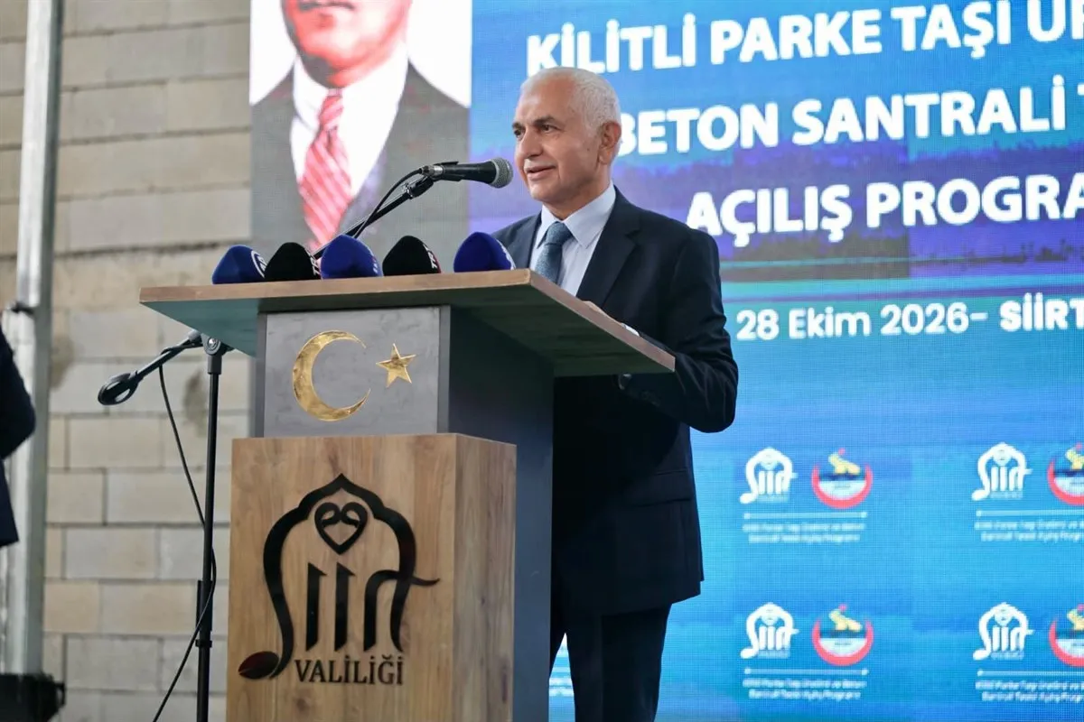 Siirt’te kilitli parke taşı üretim ve beton Santrali Tesisi hizmete açıldı