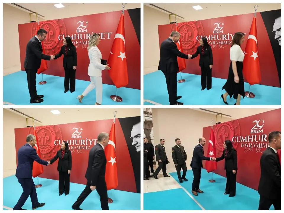 Vali Tülay Baydar Bilgihan Cumhuriyet Bayramı kabul törenine katıldı