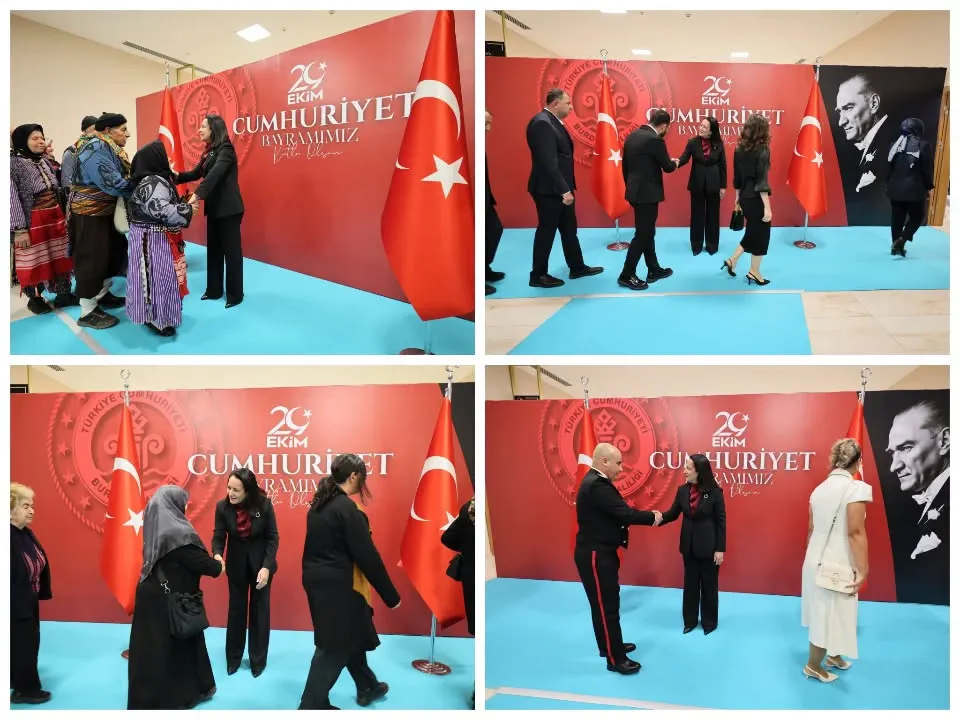 Vali Tülay Baydar Bilgihan Cumhuriyet Bayramı kabul törenine katıldı