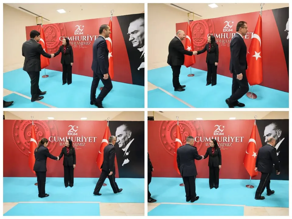 Vali Tülay Baydar Bilgihan Cumhuriyet Bayramı kabul törenine katıldı